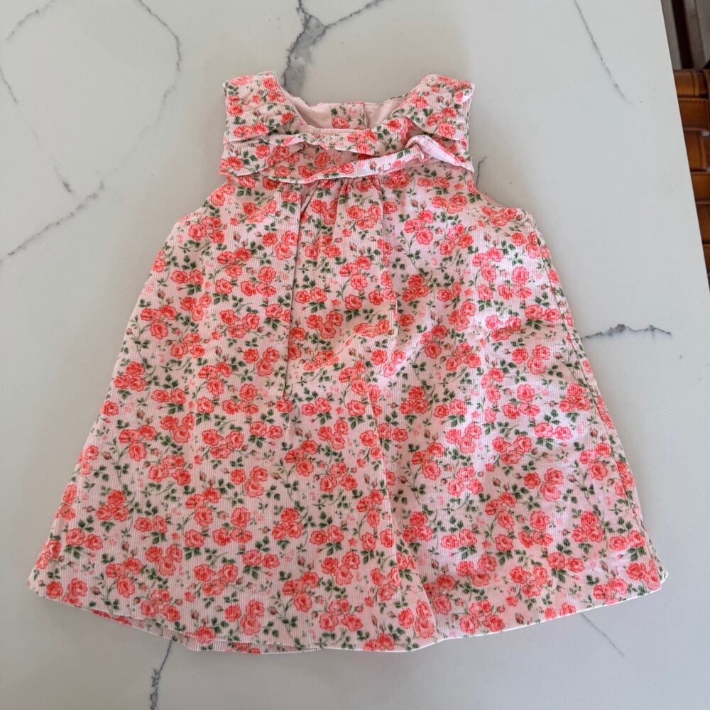 Janie and Jack Corduroy Floral Dress - 3-6 Months - Picture 2 of 6